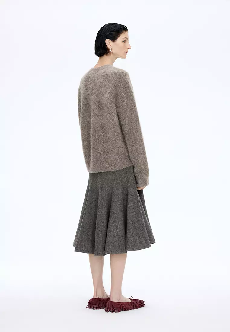 全羊毛S型中長款腰裙