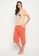Clovia orange Clovia Cow Emoji Print Top & Solid Capri Set in Peach Colour - 100% Cotton 12740AAF0A7D5FGS_2