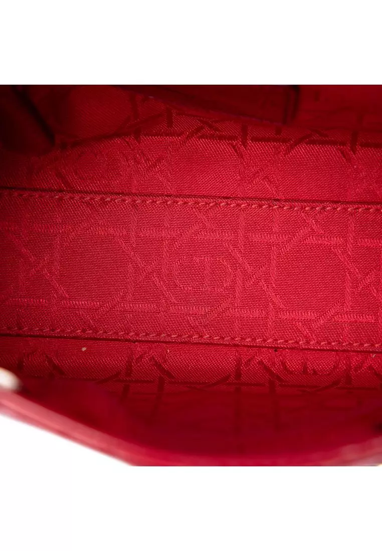 Pre-Loved Dior Mini Patent Cannage Lady Dior