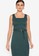 ZALORA WORK green Square Neck Belted Pencil Dress 8ABD4AA5178272GS_3