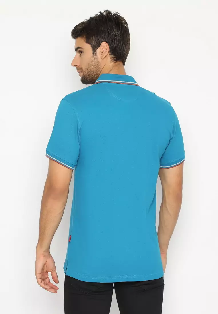 POLICE Polo Shirt Krah Stripes Pria 207200161