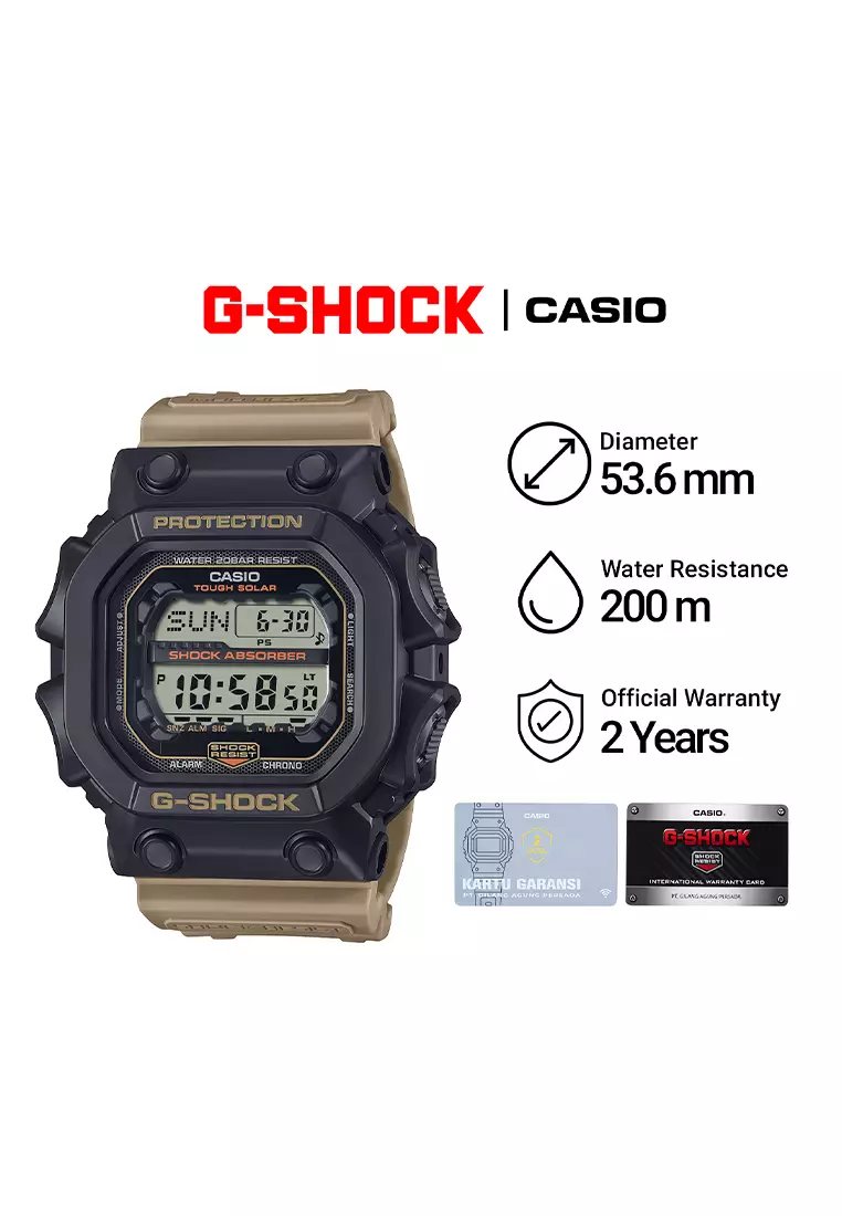 Casio G-Shock Tough Solar - Jam Tangan Digital Pria - Brown Resin Band - GX-56TU-1A5DR