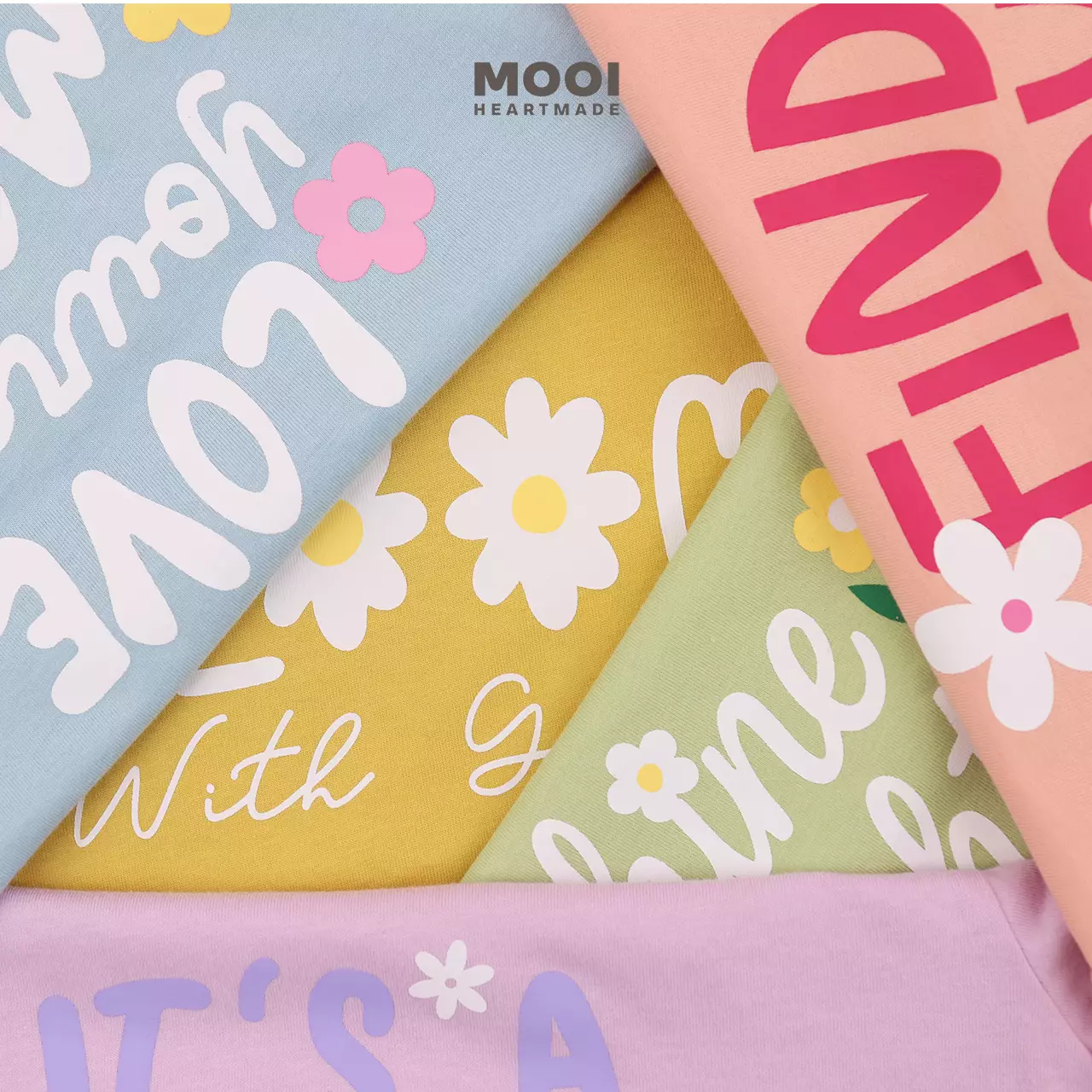 Mooi Kaos Anak Perempuan T-shirt Girls Graphic - Tea Green