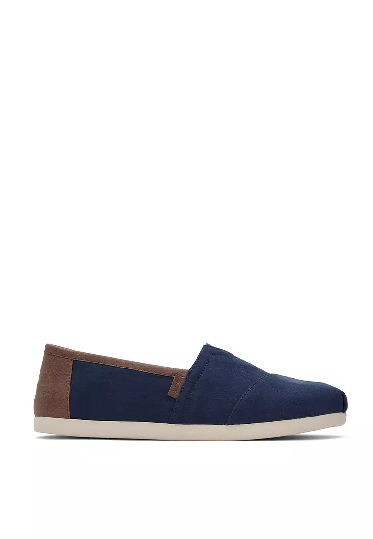 Discount on Toms  shoes - SKU: Alpargata Men - Navy Synthetic Trim