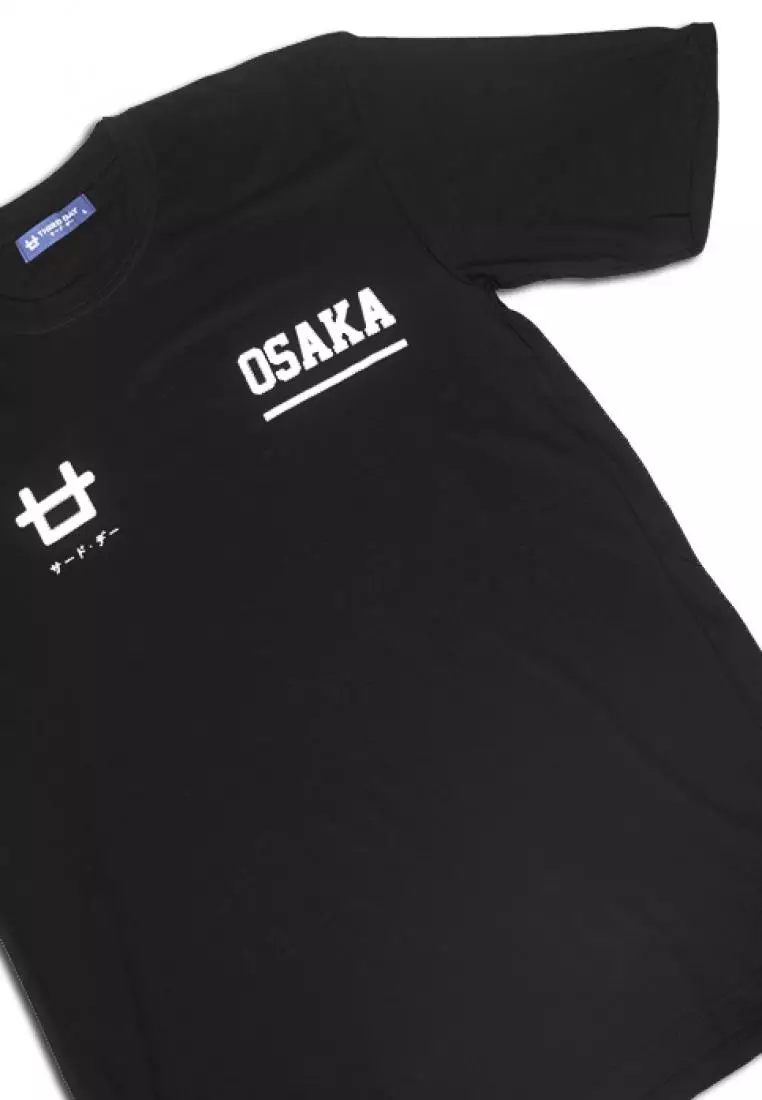 MTC56B logo Osaka blk T-shirt Hitam