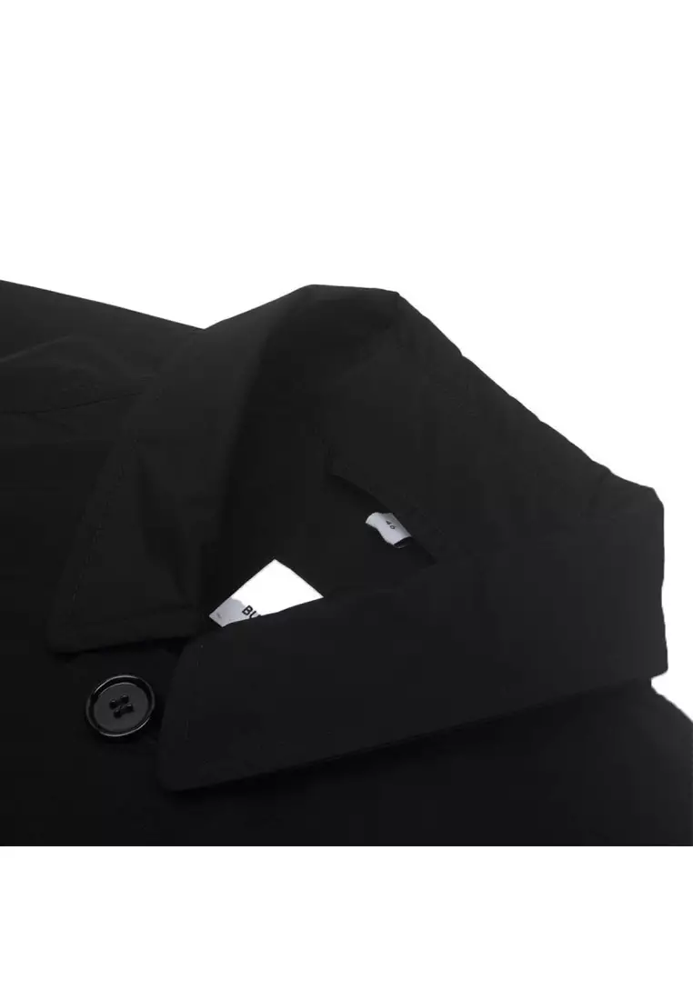 Polyester Fiber Men'S Outerwear In Black 80678531