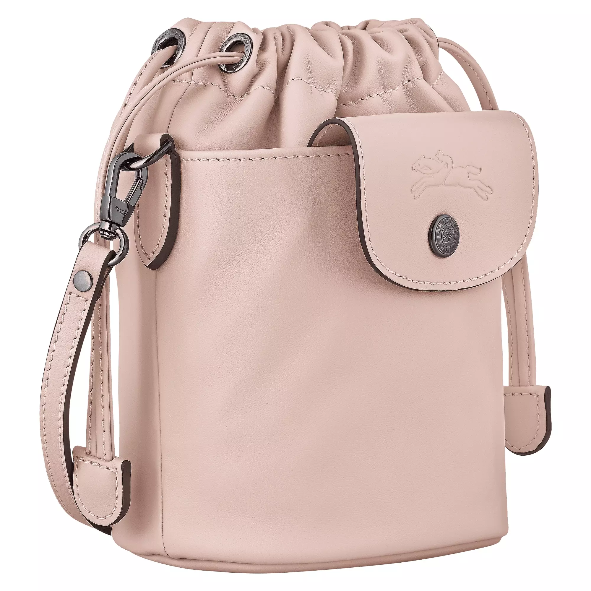 Le Pliage Xtra Bucket Bag in Leather - Pink Nude