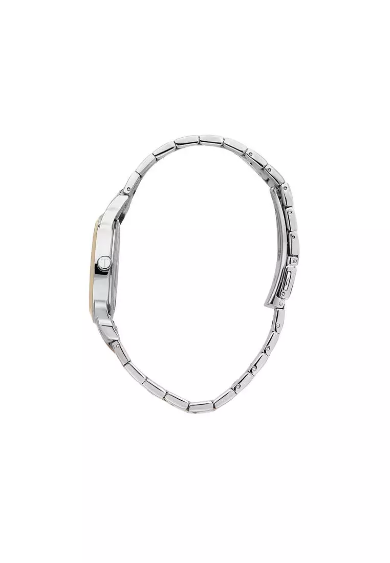 Trussardi T-Bent 32mm Silver Gold Stainless Steel Women's Quartz Watch R2453141503