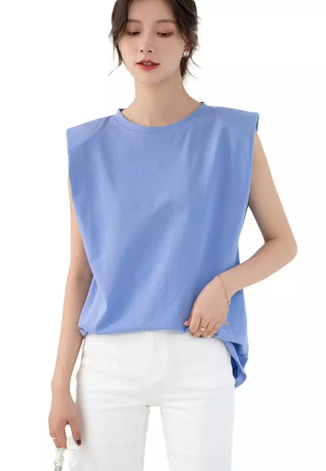 Korean best sale sleeveless blouse