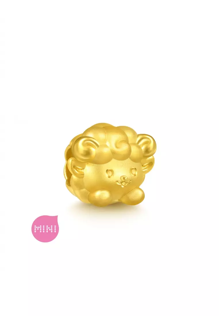 999 24K Chinese Zodiac Goat charm  for Women & Men  95966C  (Bracelet not included)