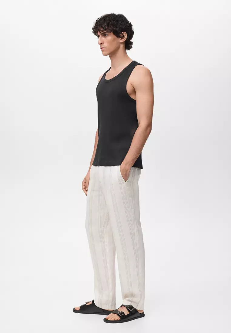 Slim-Fit Ribbed Tank Top