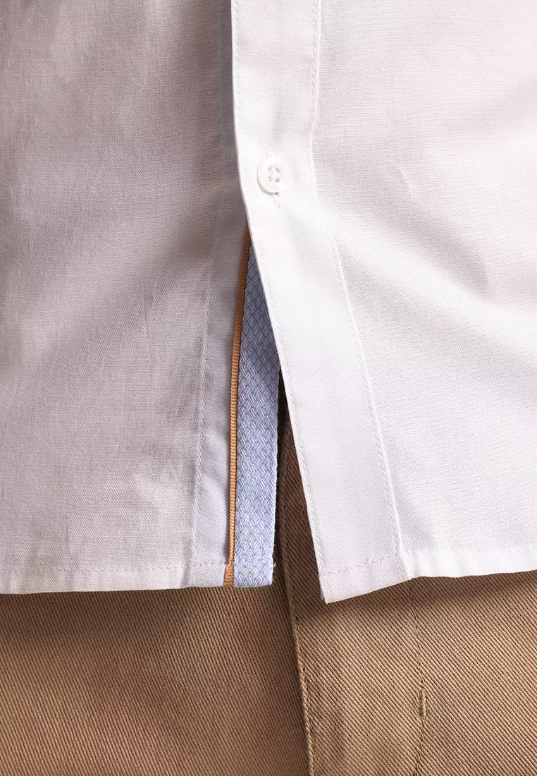 MOC - Kemeja Polos Pria Lengan Panjang Kingwell - White
