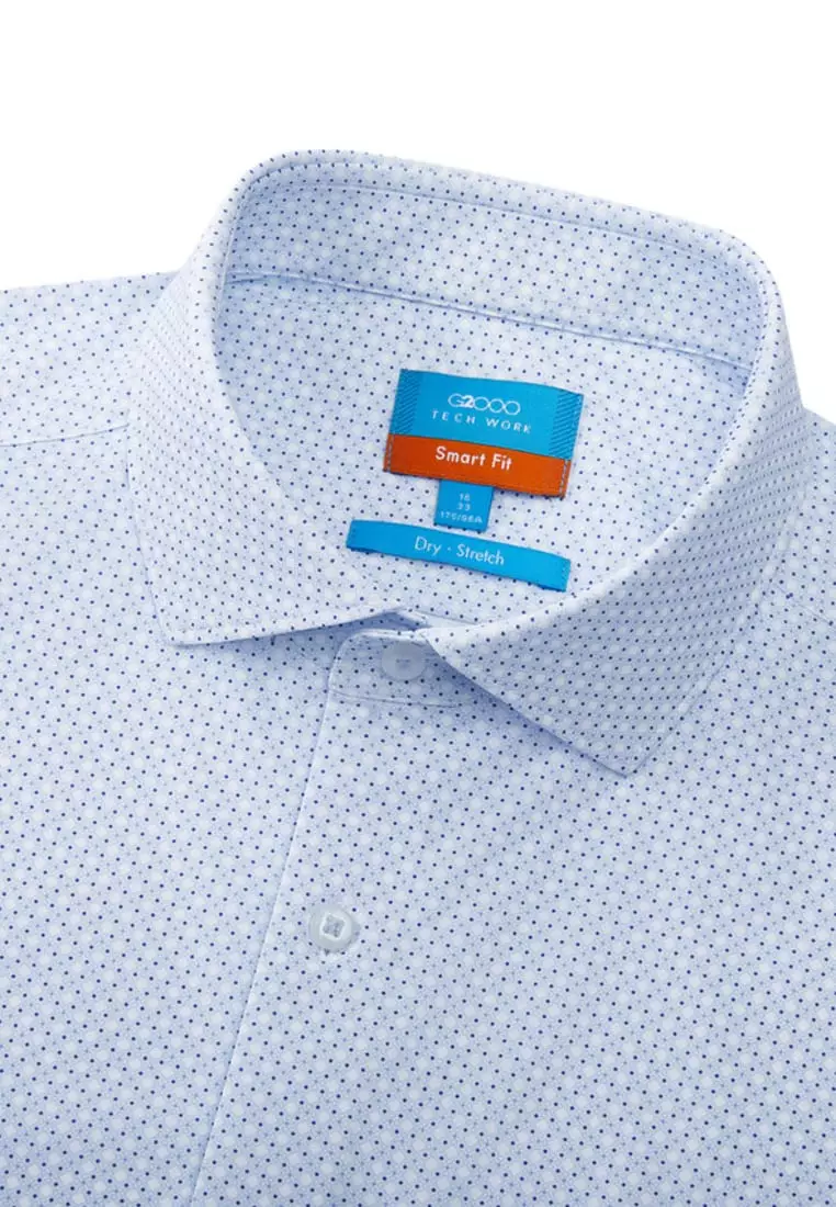 Non-Iron Quick Dry Stretch Smart Fit Knit Shirt