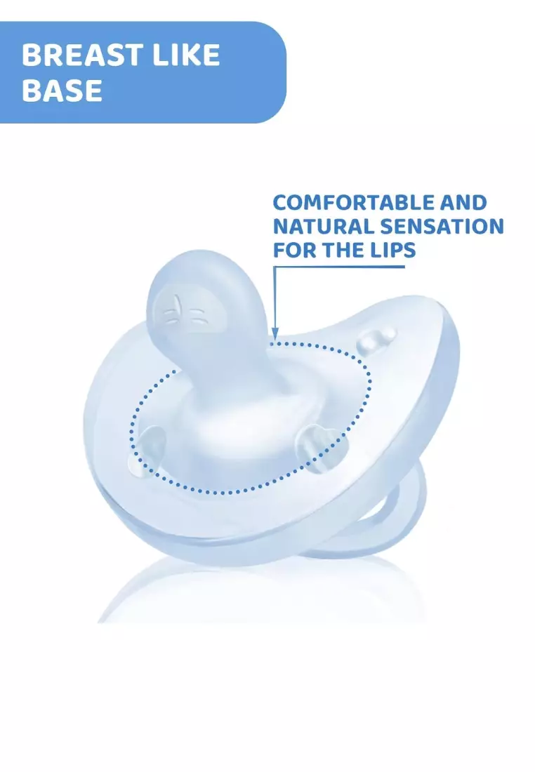 Chicco Physio Soft Soother Silicone - 0-6m, Blue