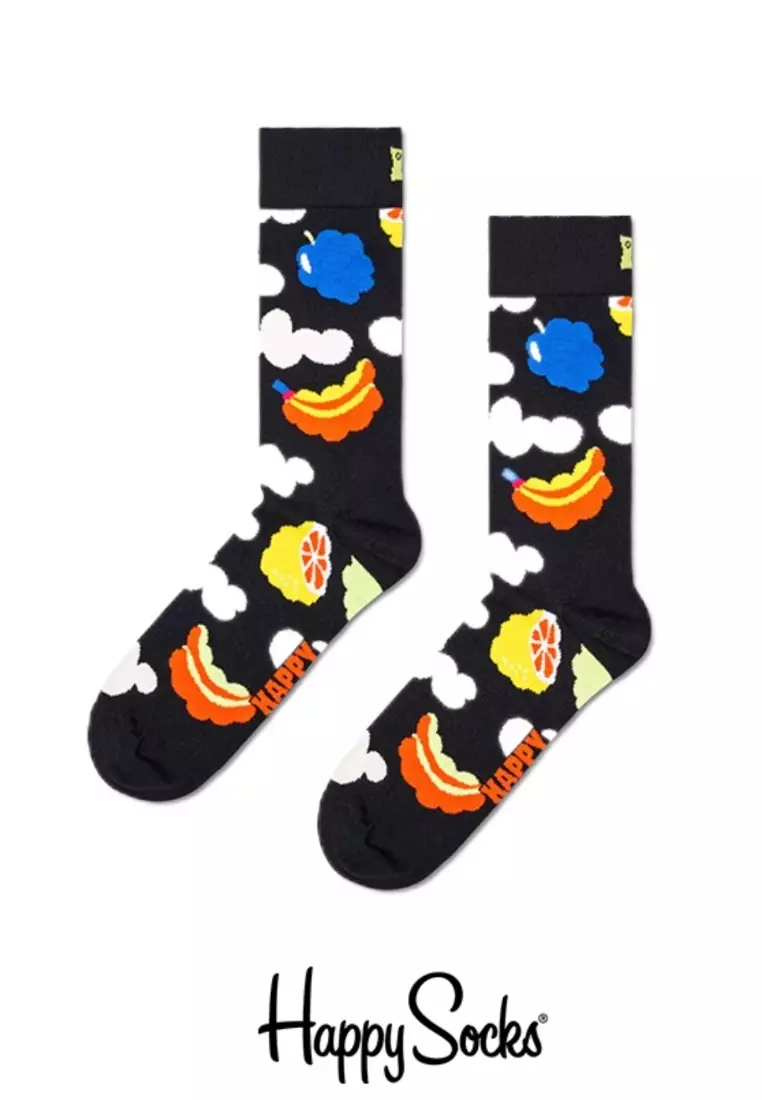 Cloudy Fruit Black - Adults Socks