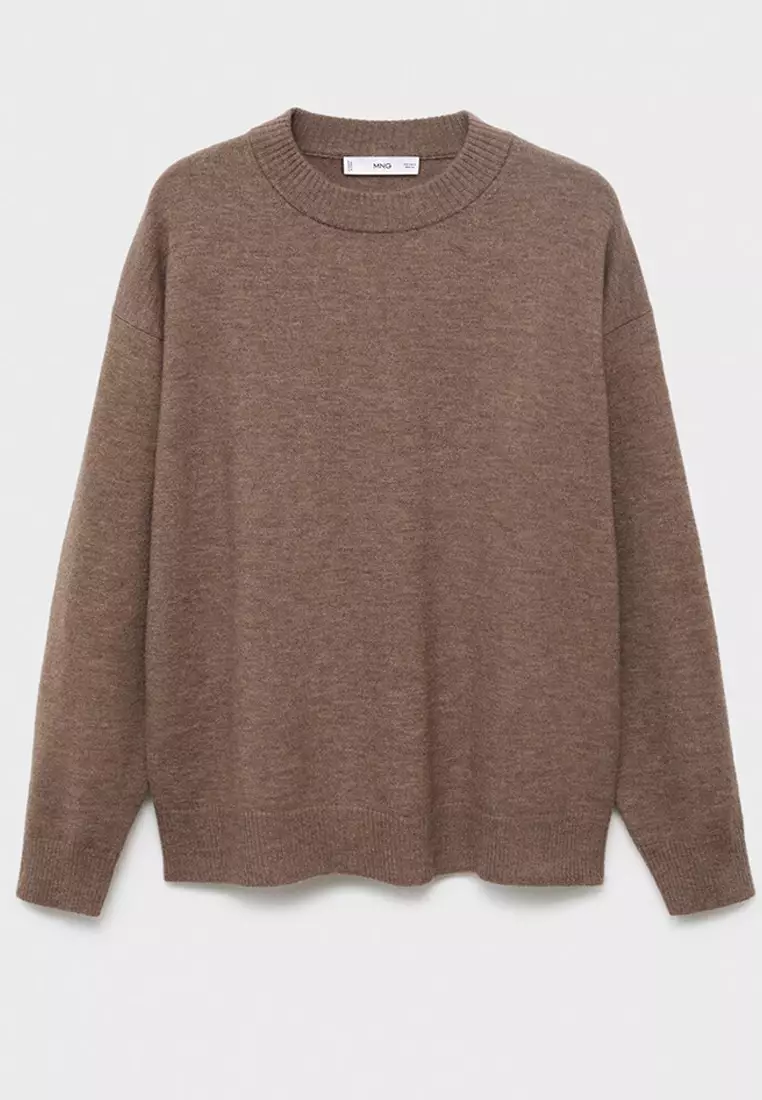 Oversized Sweater With Ribbed Trim