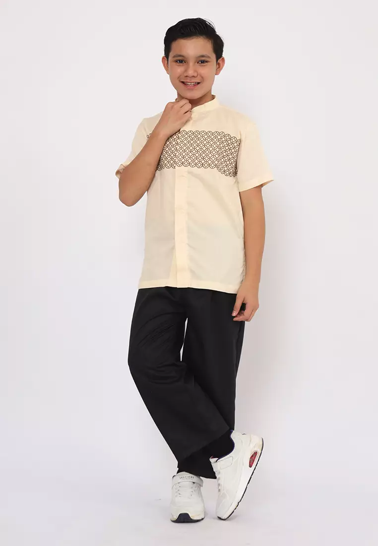 Kids Baju Koko Set Anak Laki Oriental Cream - MODERN