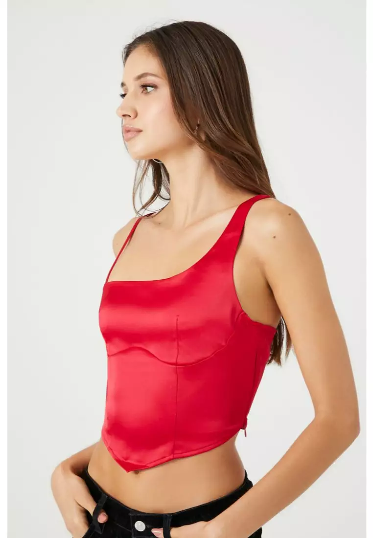 Satin tank top forever 21 shop