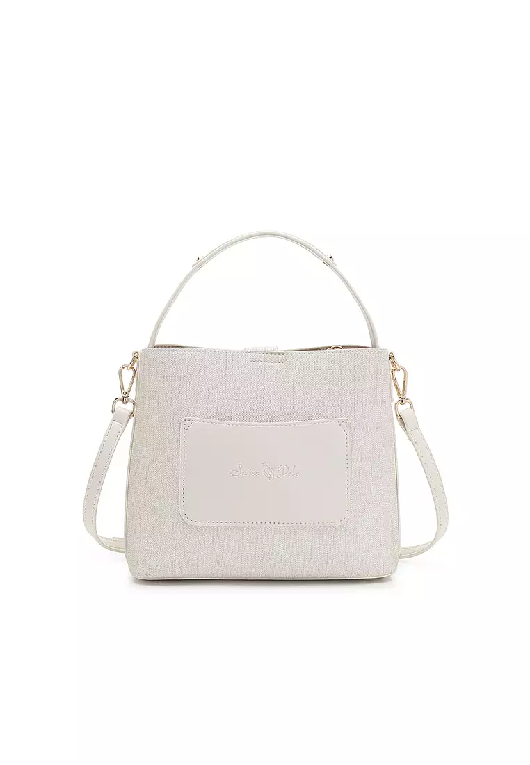 Women's Top Handle Bag / Sling Bag / Crossbody Bag / Shoulder Bag (Tas Tangan Wanita / Tas Selempang Wanita / Tas Bahu Wanita) - Putih