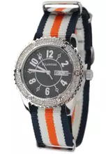 Silver, Blue, white, orange