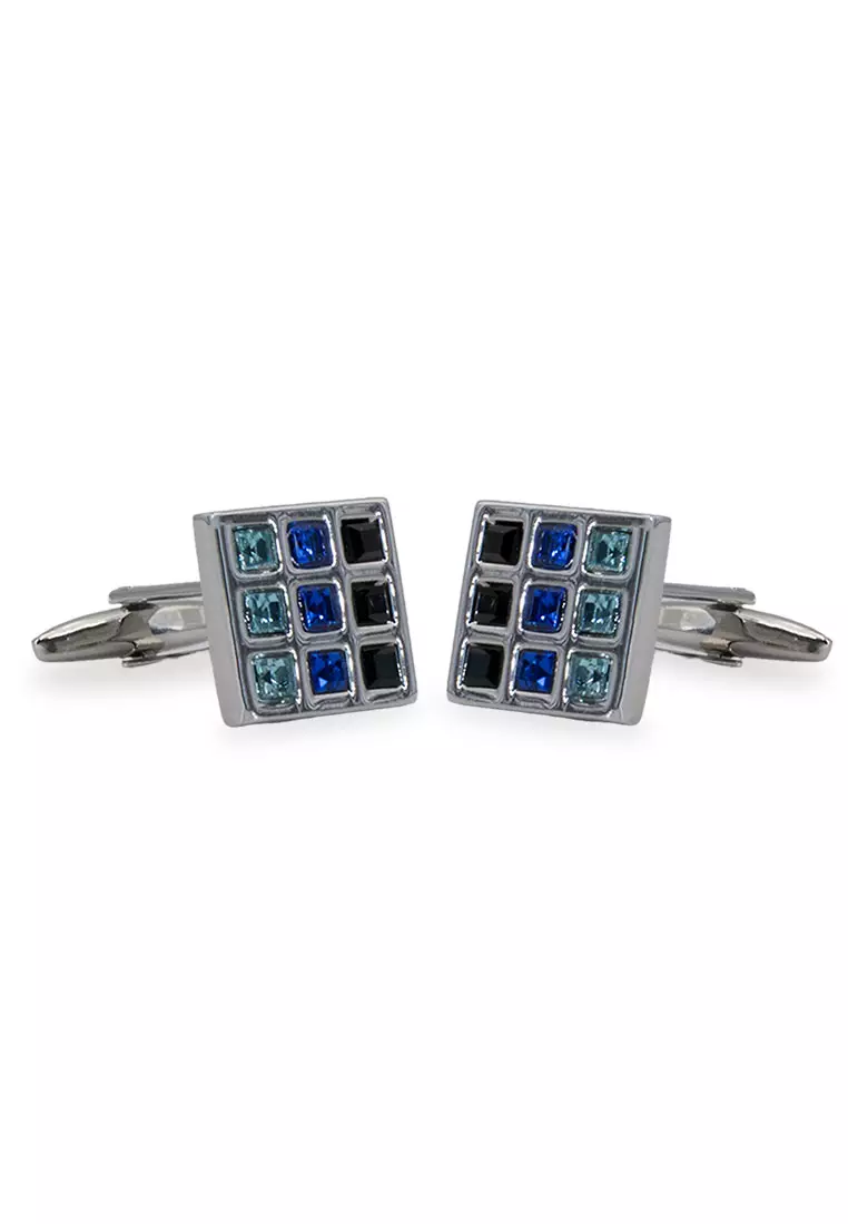 Isla II Blue Diamonte Cufflink