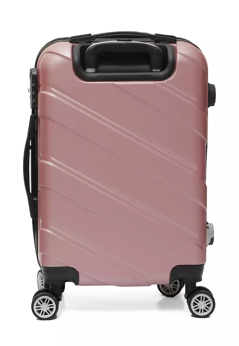 Carlton Koper Hardcase Unisex Size 20Inch Suitcase Combination Lock Large Compartment Material ABS+PVC Coated ORIGINAL - Pink