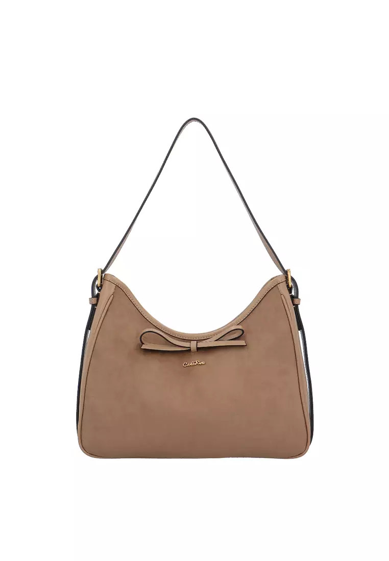 Buy Carlo Rino CR Valeria Tote Bag - Dark Beige 2026 Online | ZALORA