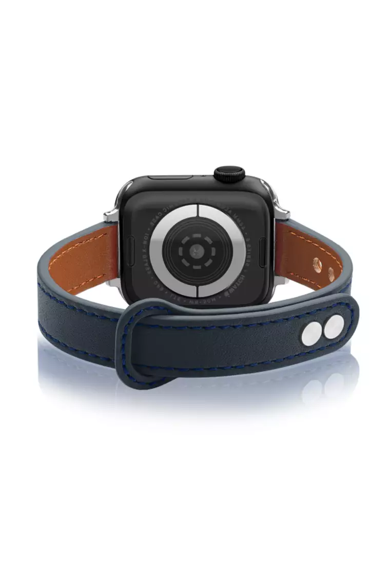 Leather Apple Watch Wrist Bands Buy Kings Collection Midnight Blue