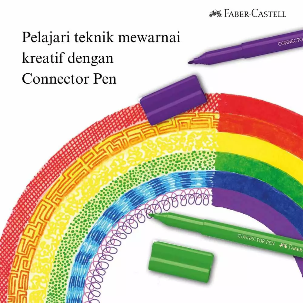 Faber Castell Set 30 Pcs Spidol Connector 155051Dvdcb