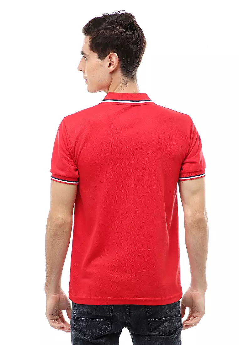 Jack Atasan Formal Kaos Polo Pria Short Sleeve Material Cotton ORIGINAL - Red