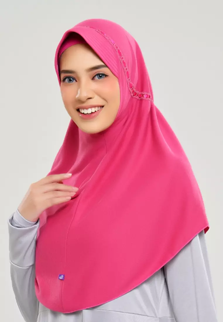 RABBANI - Kerudung Sekolah Instan Hemy KAA M - Fushia Rose