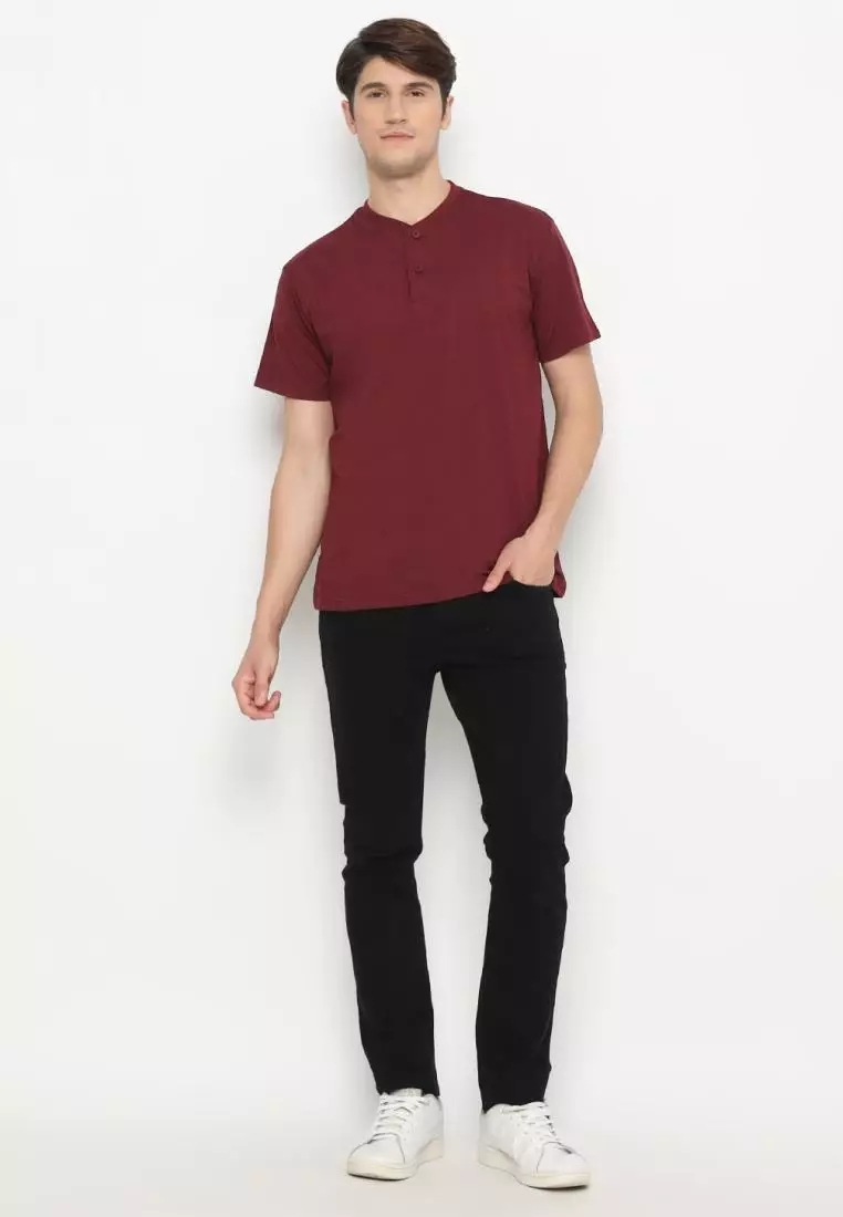 MATSUDA Kaos Polo Henley Nihama