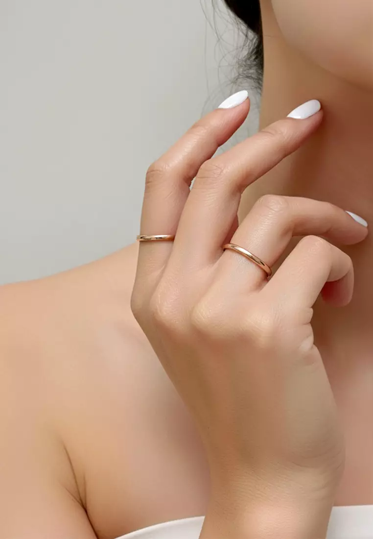 Camille Minimal Stacker Ring in Rose Gold