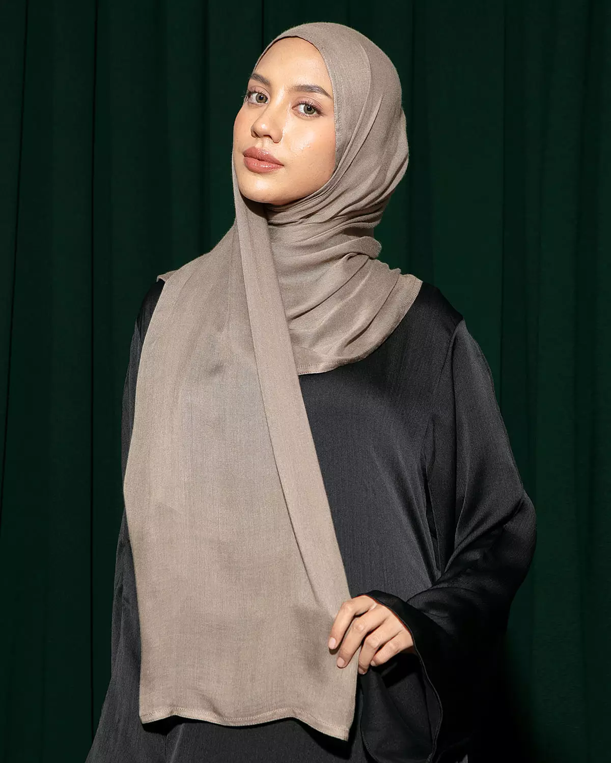 Viscose Pashmina Nour Shawl Khaki NEW