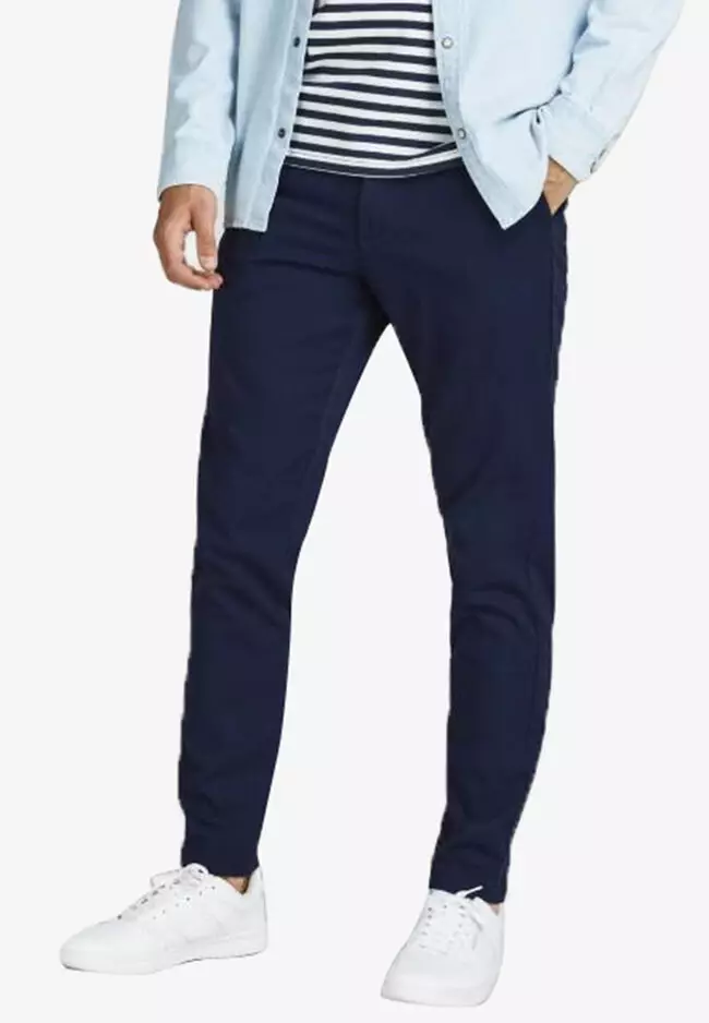 Dave Navy Blue Straight Cut Trousers – Mossimo PH