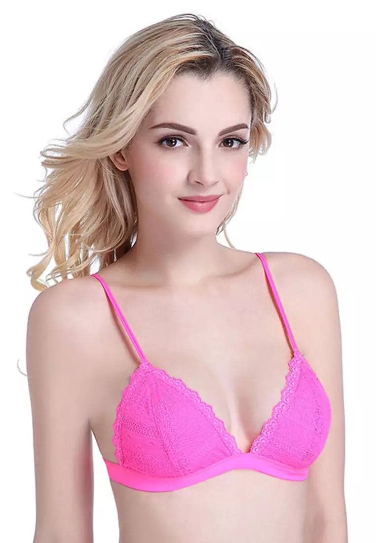 LYCKA LSM5008B-LYCKA Lady Sexy Lace Bra-Pink 2024, Buy LYCKA Online