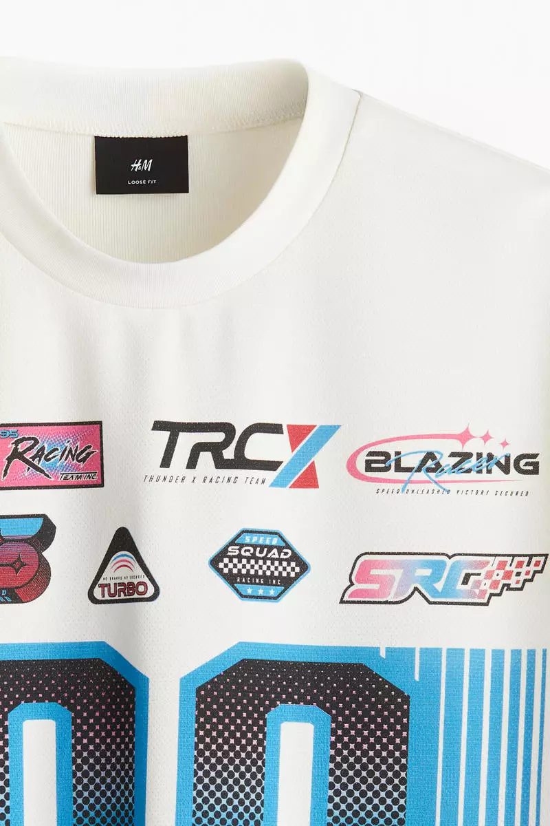 Loose Fit Long-sleeved mesh top