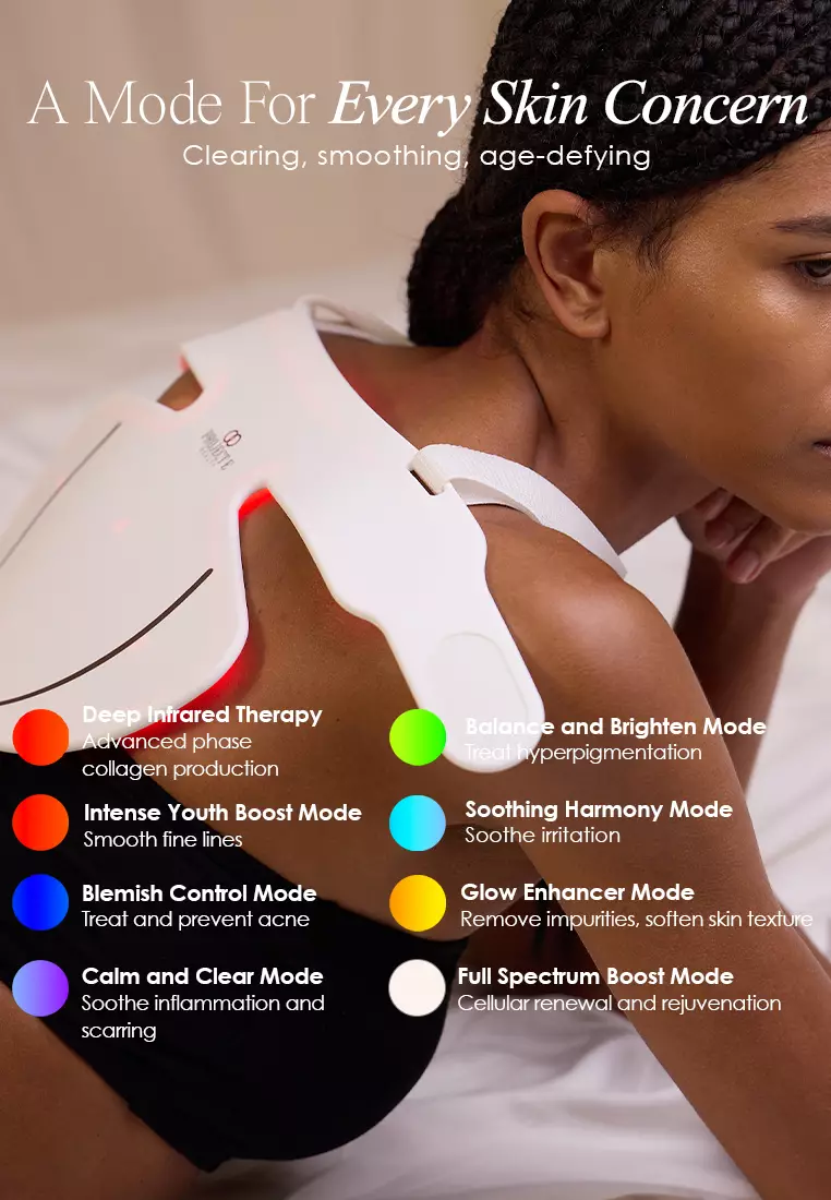 Project E Beauty LumaLux Face+ | Pro LED Light Therapy Face & Neck Mask