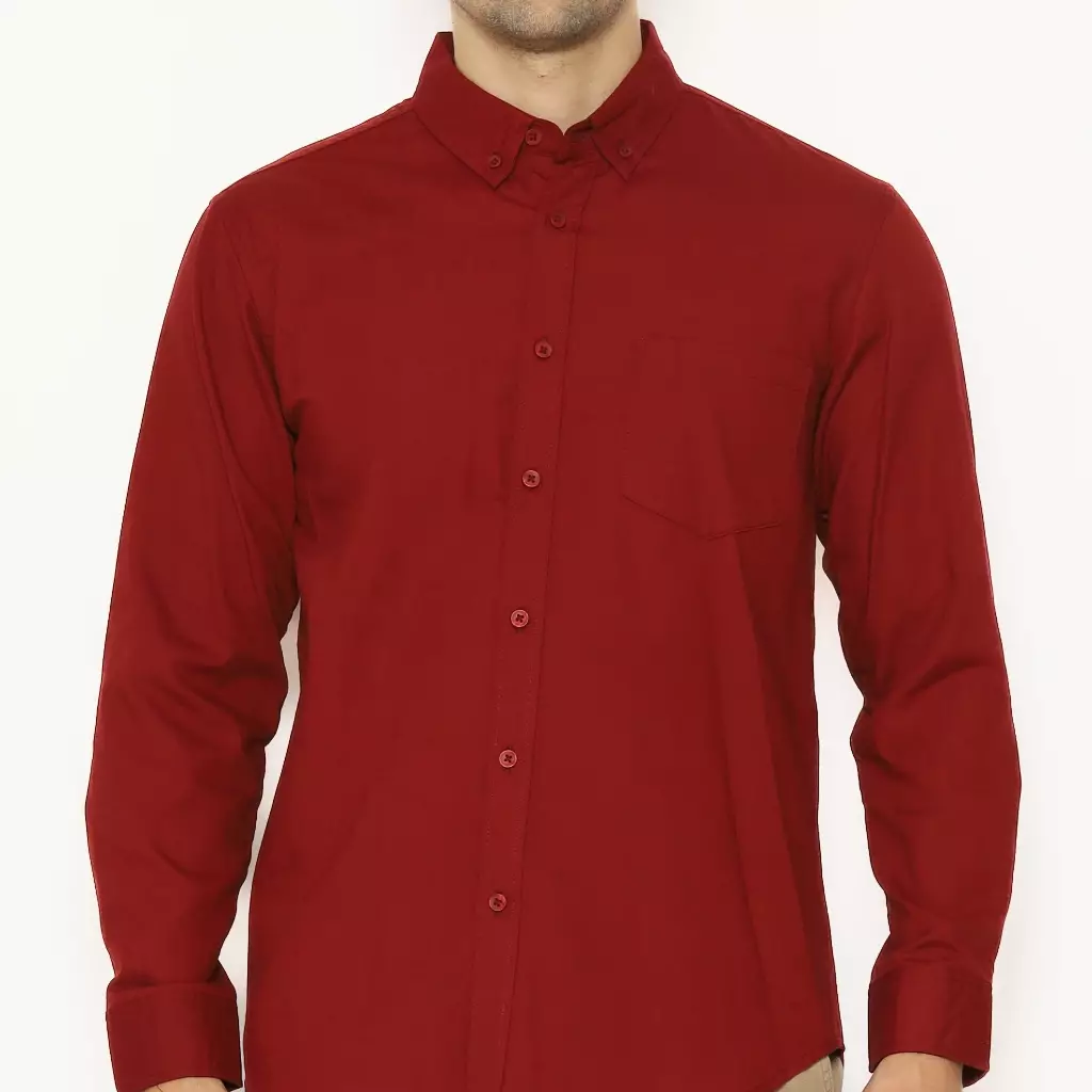AMK Kemeja Pria Lengan Panjang SHS CHIKO L/S Maroon