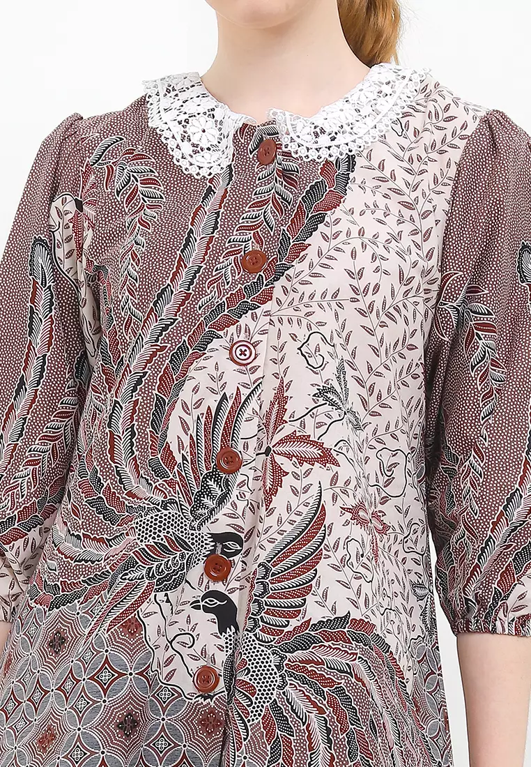 Arcelia Dress Batik Katun Wanita