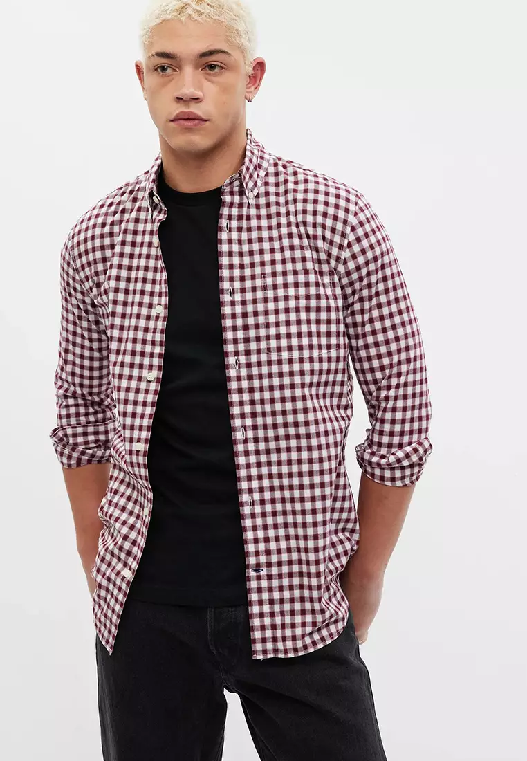 Buy GAP Stretch Poplin Shirt in Slim Fit 2023 Online | ZALORA