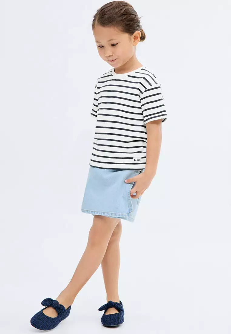 Patch Striped T-Shirt