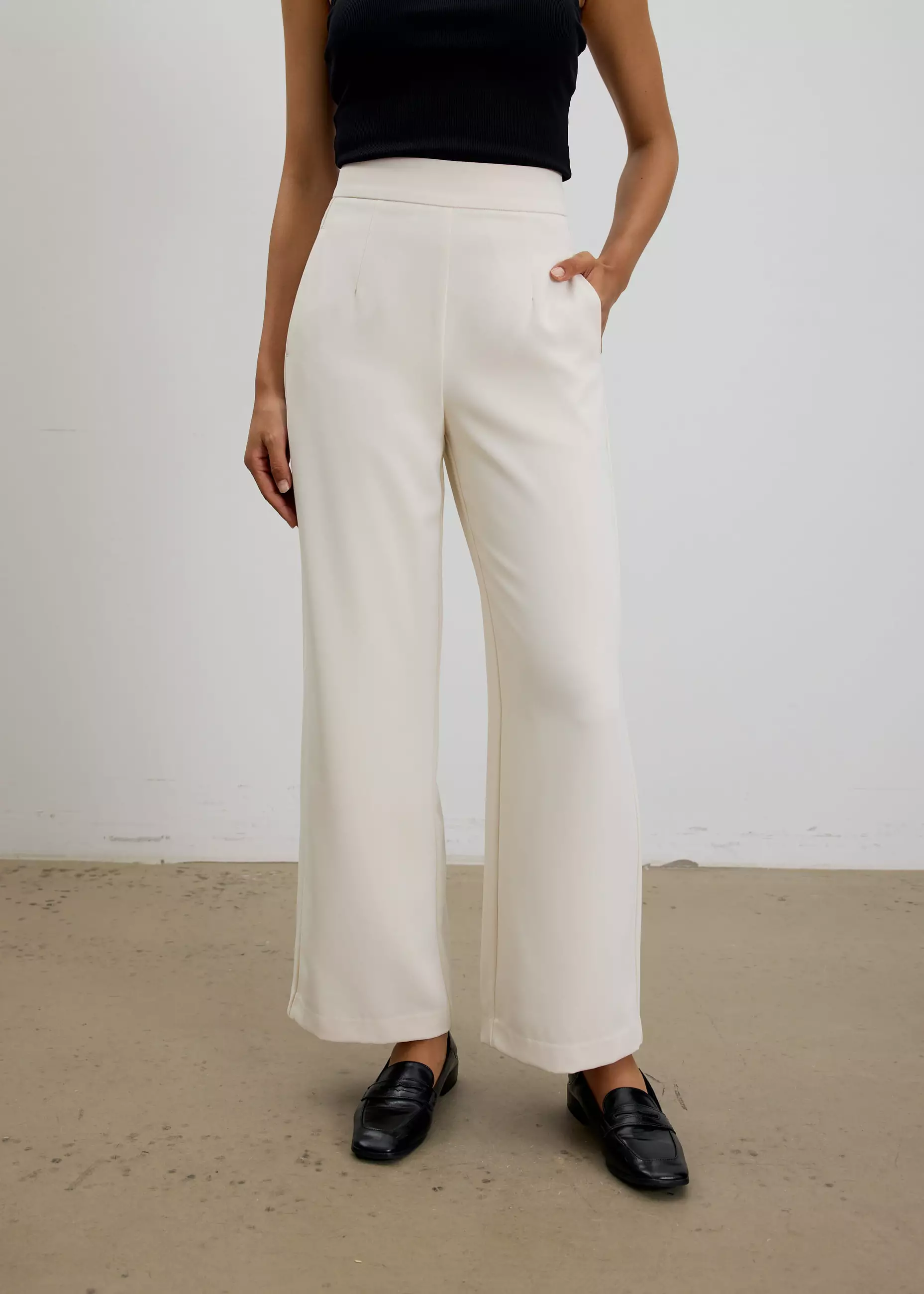 Celana Panjang Wanita - Leggy™ Moira Regular Super High Waist Straight Leg Pants