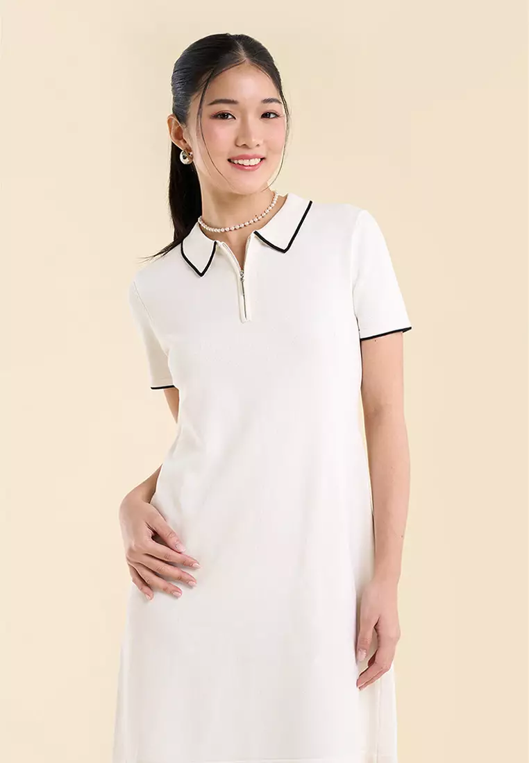 Dress Code Light Knit Polo Dress
