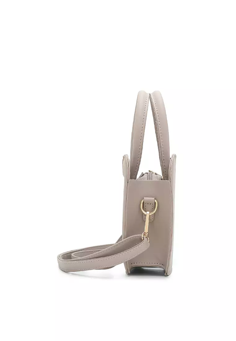 Women's Top Handle Bag / Sling Bag / Crossbody Bag - Beige