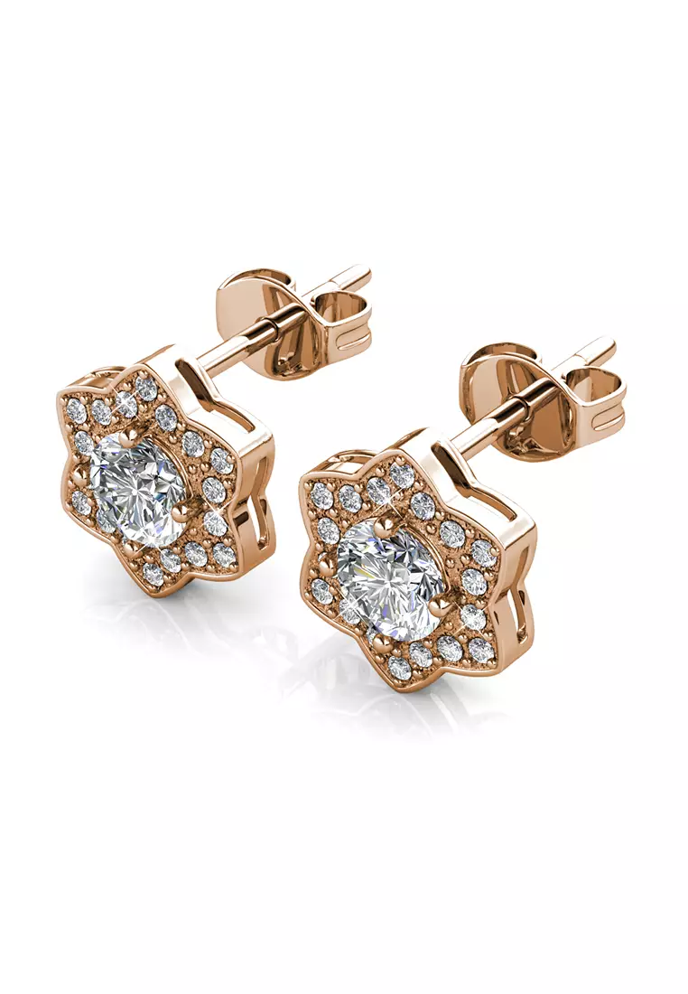 Estella Earring Rose Gold - Anting Crystal by Her Jewellery