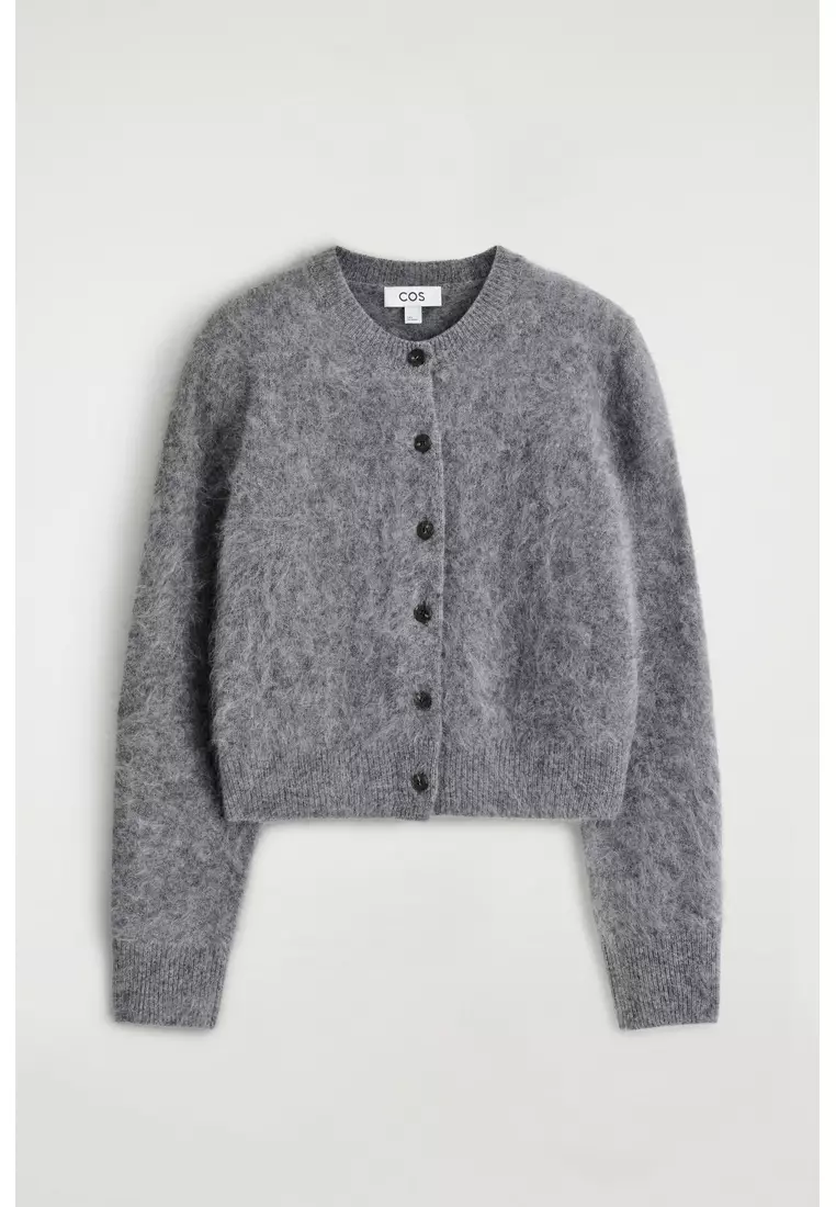 BRUSHED MERINO WOOL CARDIGAN