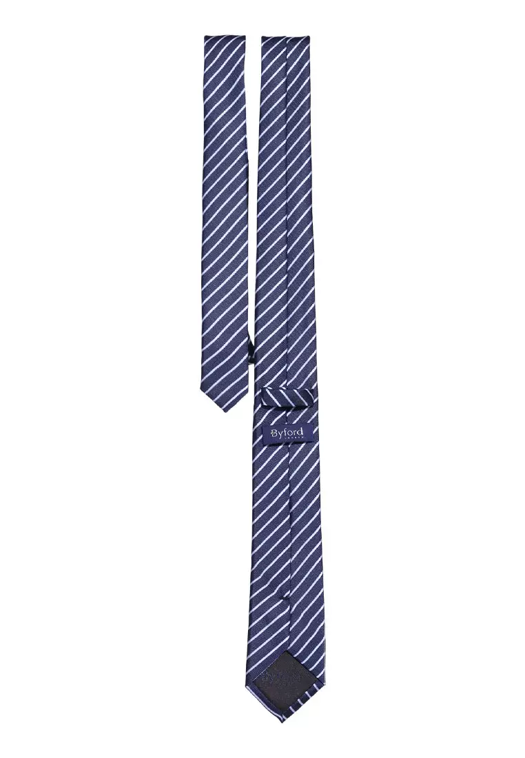 Byford Mens Micro Polyester Neck Tie 6.5 - 3026006B-32NavyStripe