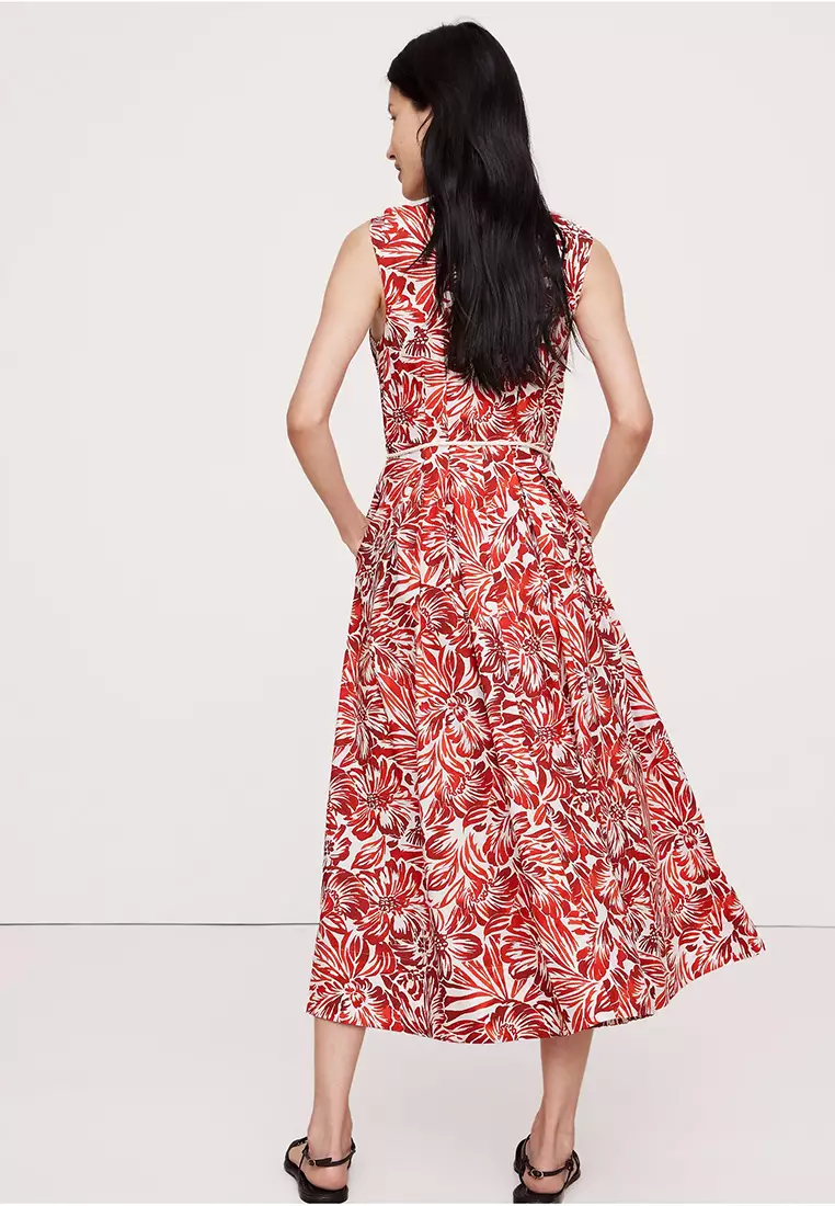 Cotton Poplin Wrap Maxi Dress