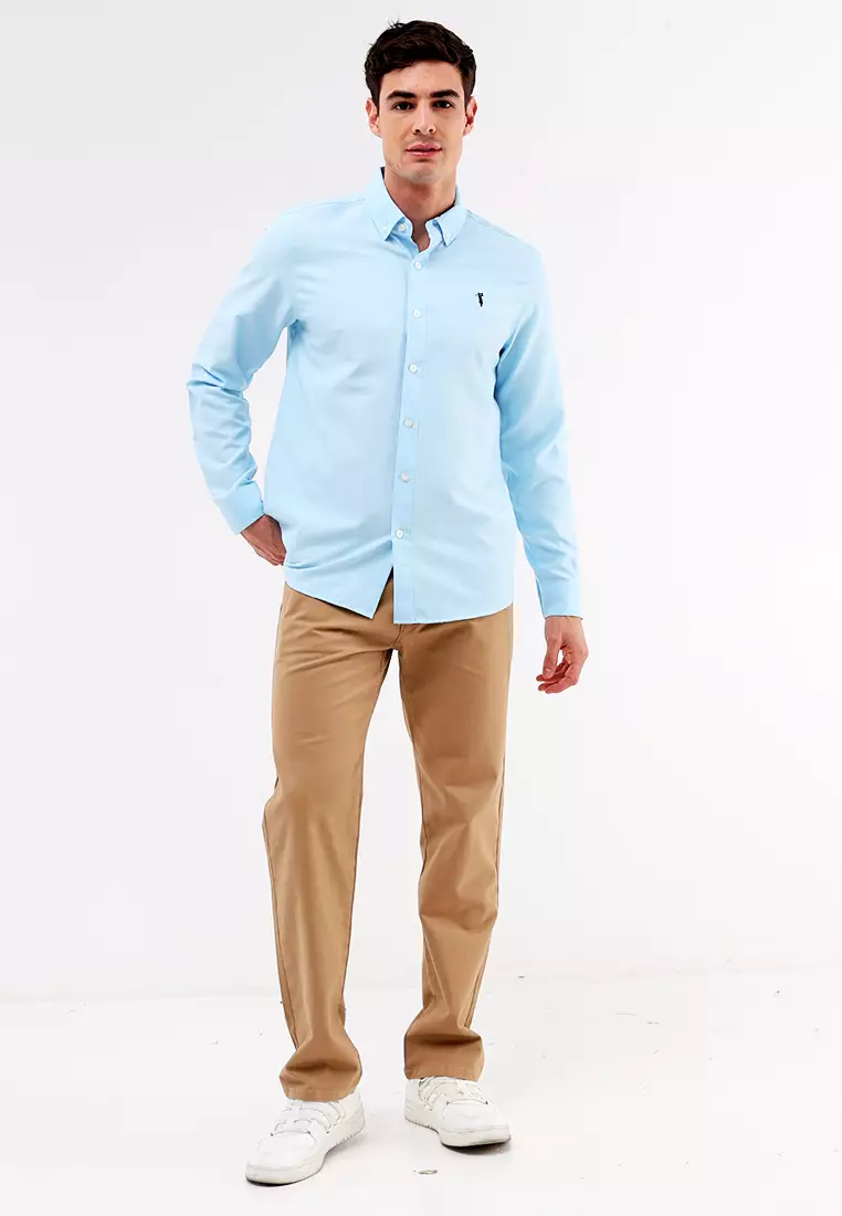 Woven Polo Long Sleeve